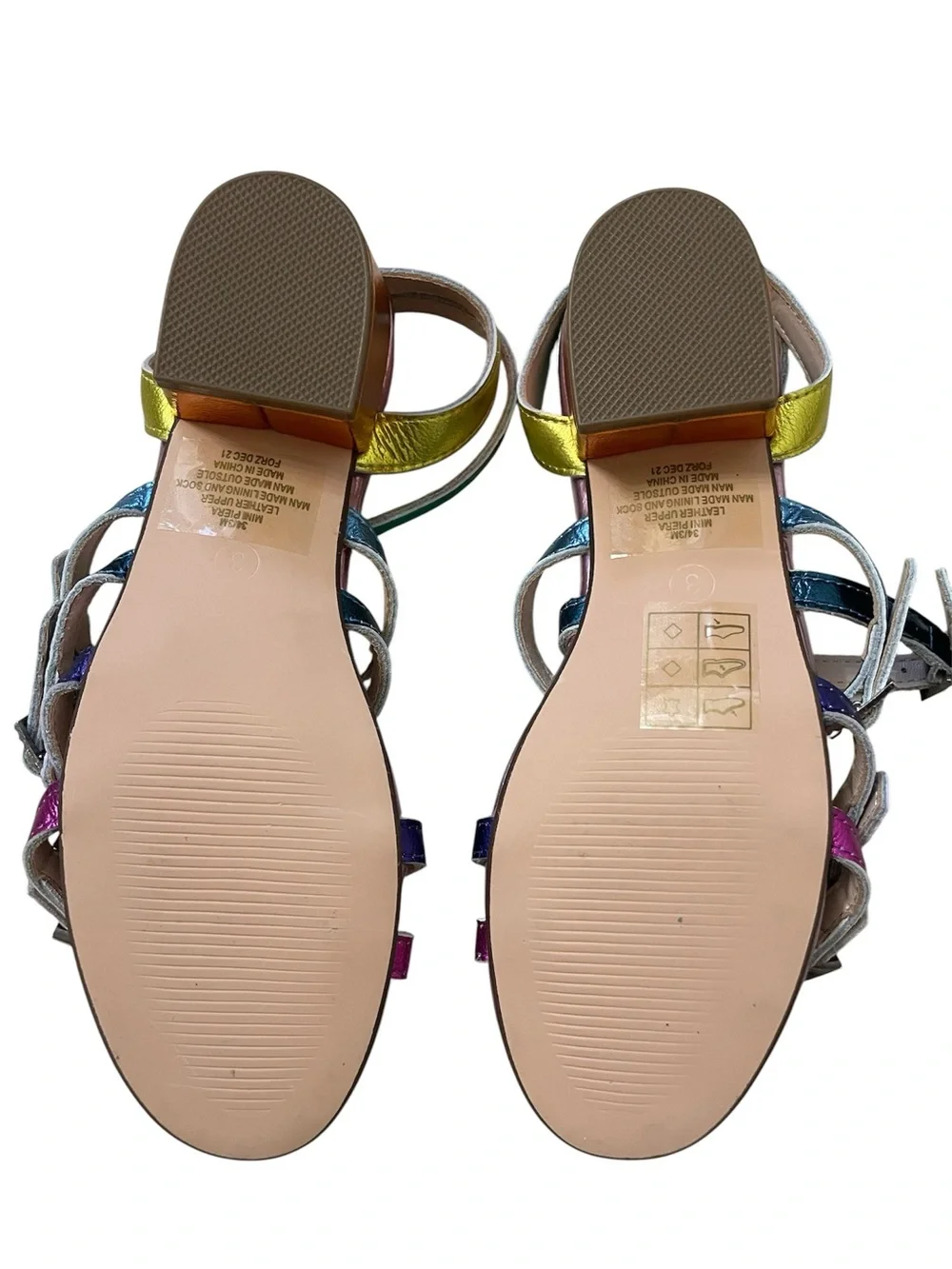 Kurt Geiger Rainbow Metallic Mini Piera Sandals